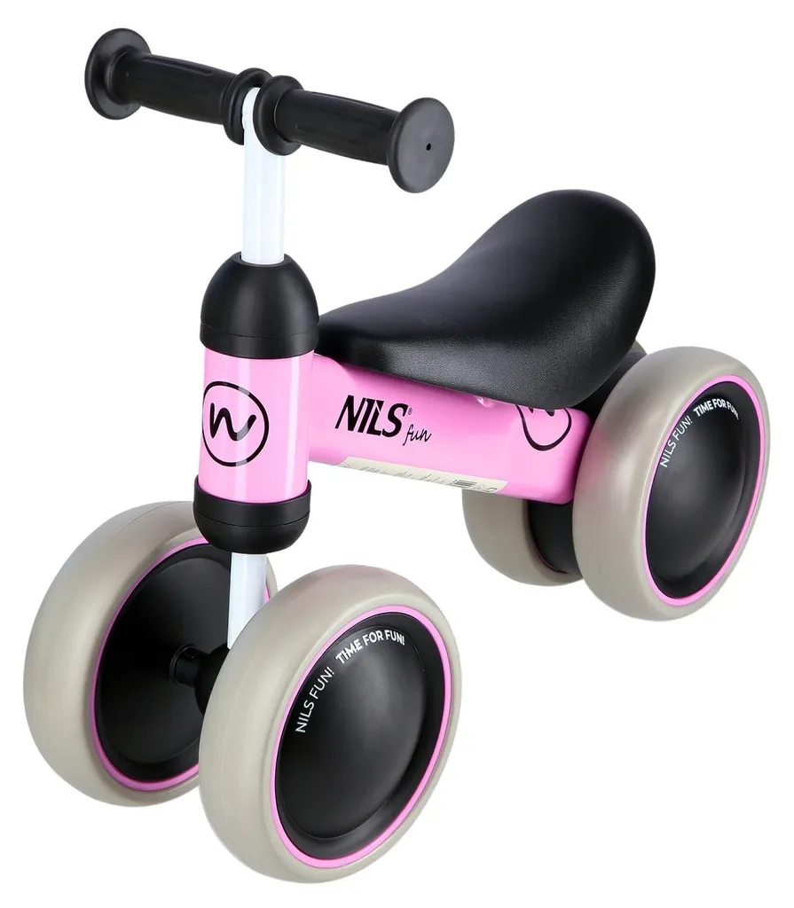 Vélo d'équilibre rose léger avec siège réglable pour enfant de 2 ans