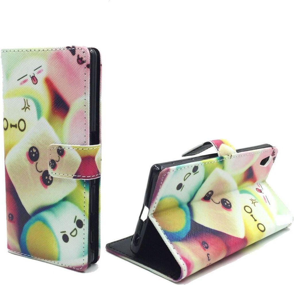 Handyhülle Tasche für Handy Sony Xperia Z5 Premium Schriftzug Marshmallows
