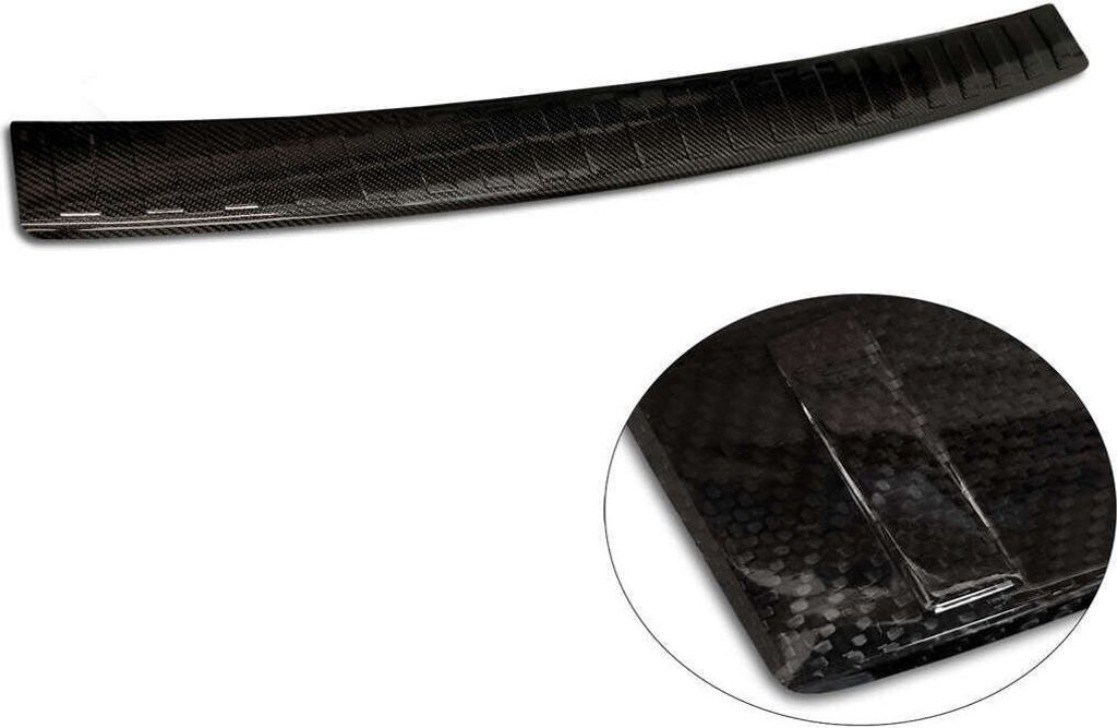 Ladekantenschutz Stoßstangenschutz Carbon Fiber schwarz passend für VOLKSWAGEN T6 Caravelle 2015-2019, FL2019->
