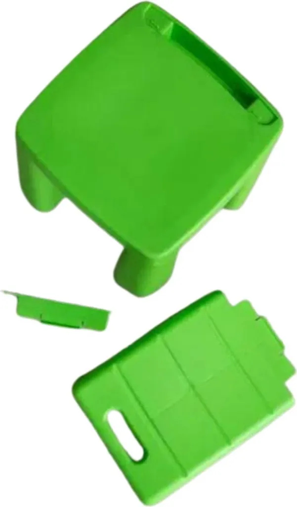 Doloni Ensemble de repas pour enfants Vert - Table et chaises robustes - 11