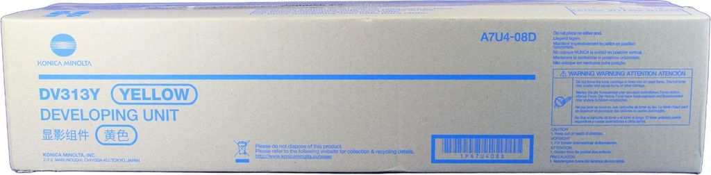 Konica Minolta DV-313Y Entwickler Kit A7U408D Gelb für Bizhub C258/C308/C368