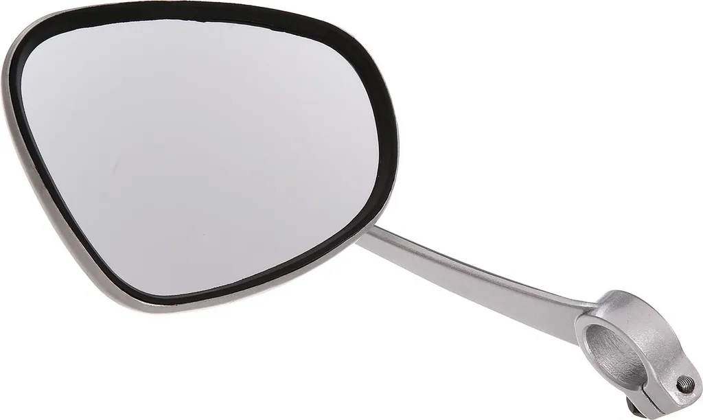 Specchio, forma di rene, sinistra con morsetto - per Simson KR51/1 Schwalbe, SR4-2 Star, SR4-3 Sperber, SR4-4 Hawk - MZ TS, ES
