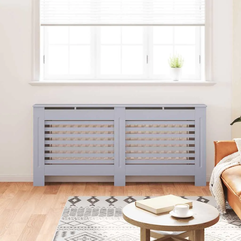 vidaXL Habillage de Radiateur Anthracite 172 cm en MDF Design Moderne