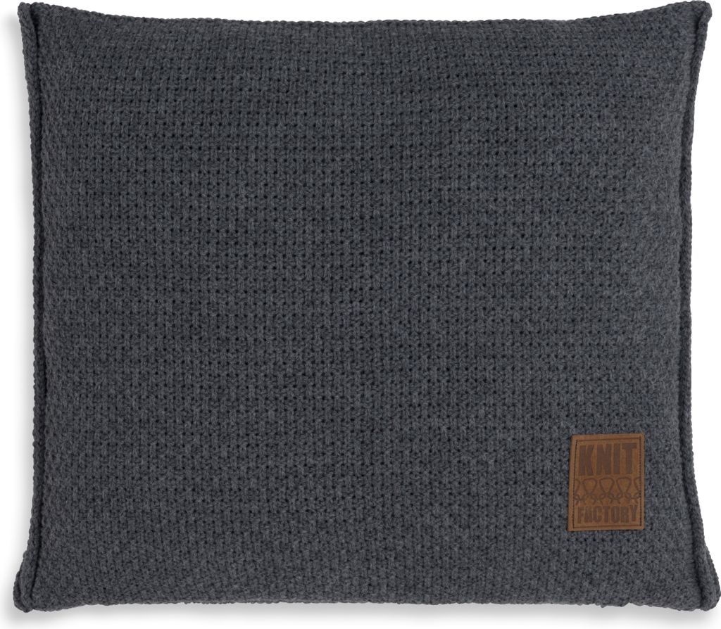 Knit Factory Jesse Kissen - Anthrazit - 50x50 cm