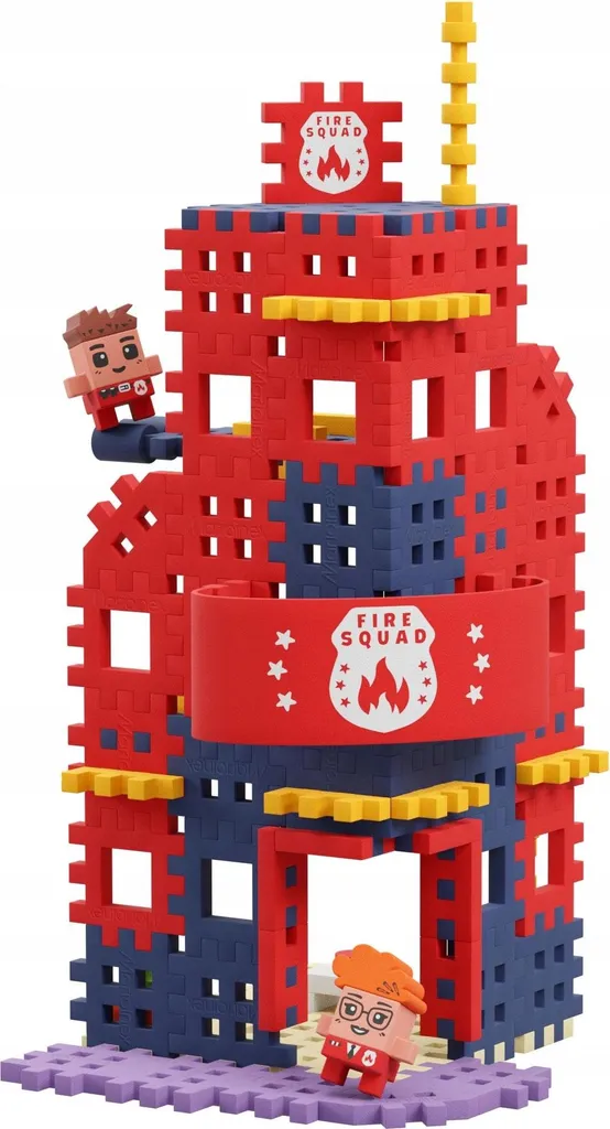Jeu de Construction Caserne de Pompiers en Mini Waffle Souples 280 pcs - 13