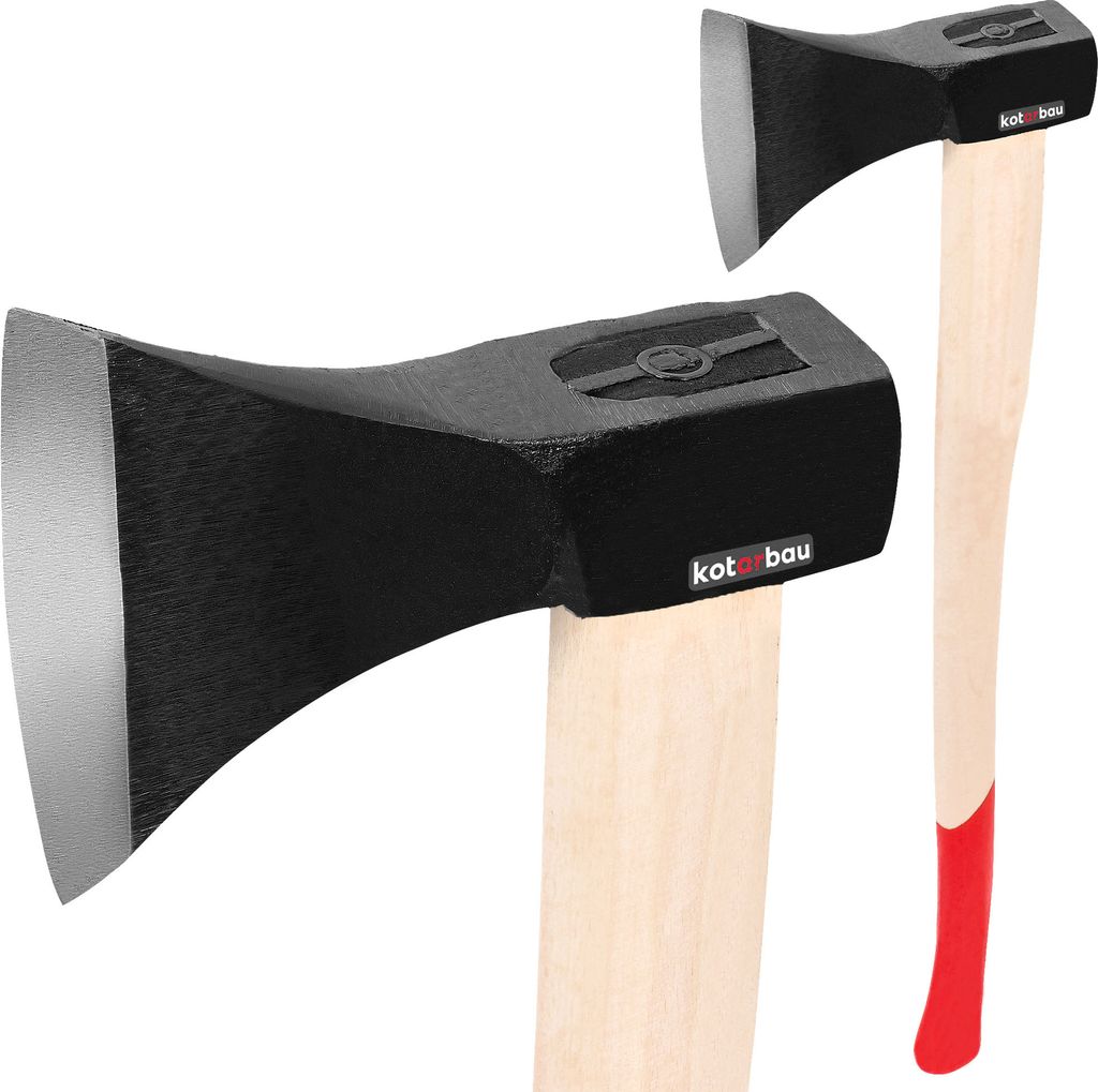 KOTARBAU Axt Geschmiedet 2.5 kg Gesamtlänge 794 mm mit Holz-Stiel Axt zum Holzspalten Spaltbeil Spalthammer Beil Holzhacken
