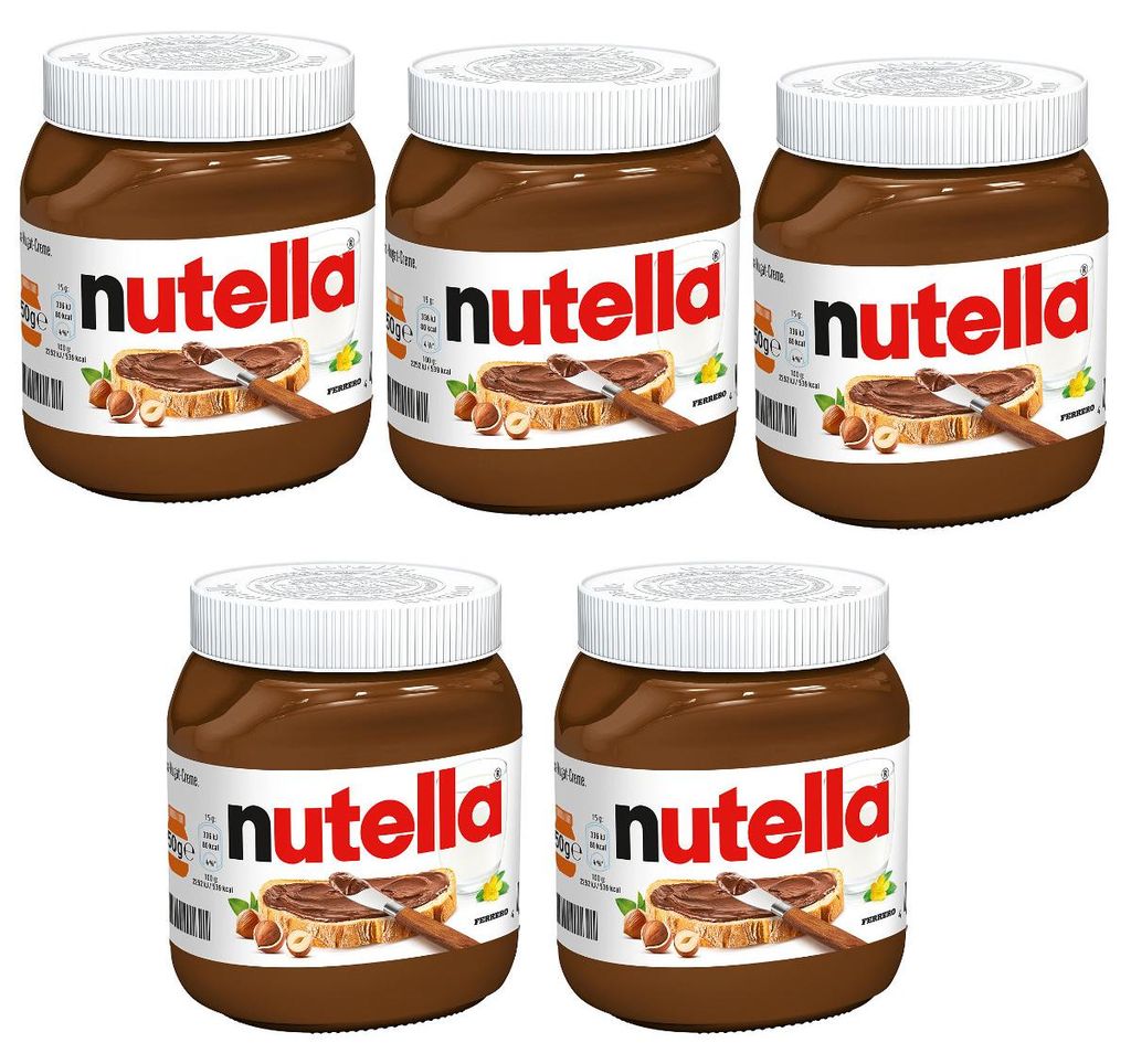 Nutella Haselnuss Nougat Creme nussig schokoladig 450g 5er Produktbild 