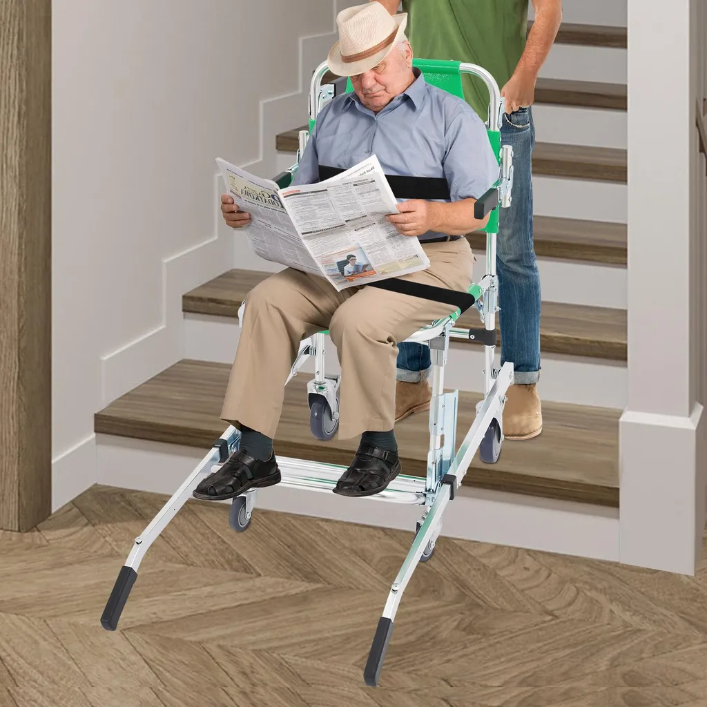 Solution monte-escalier pliable vert 160kg : évitez l'effort physique - 4