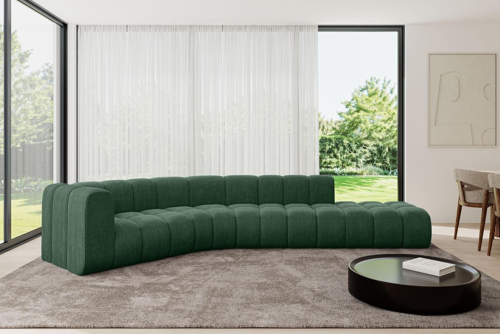ALTDECOR Modulares Sofa Ecksofa in L-Form - Tilmo-L1 - 399x194x70 cm Grün - Corner modular Sofa Eckcouch Couch Wohnlandschaft Cauchsofa Bodensofa ...
