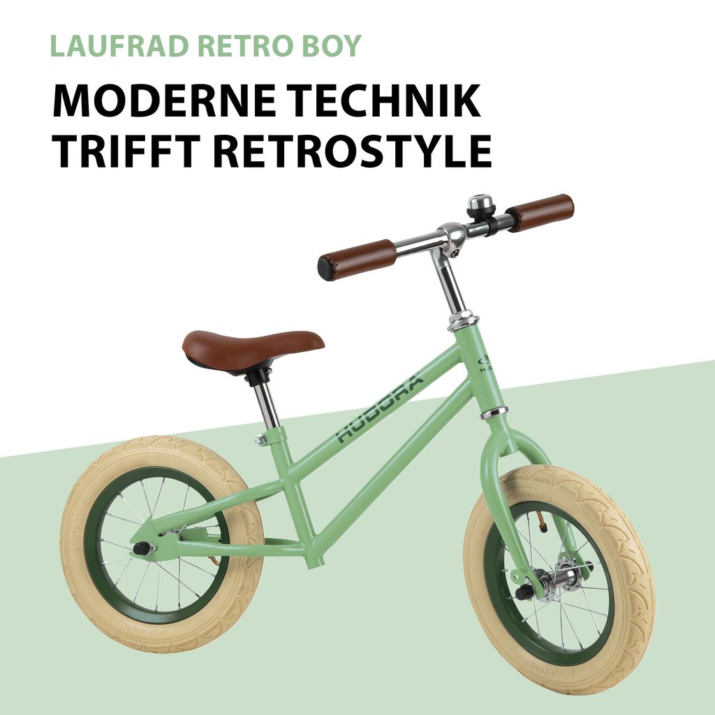 HUDORA Loopfiets Vintage Groen Produktbild 