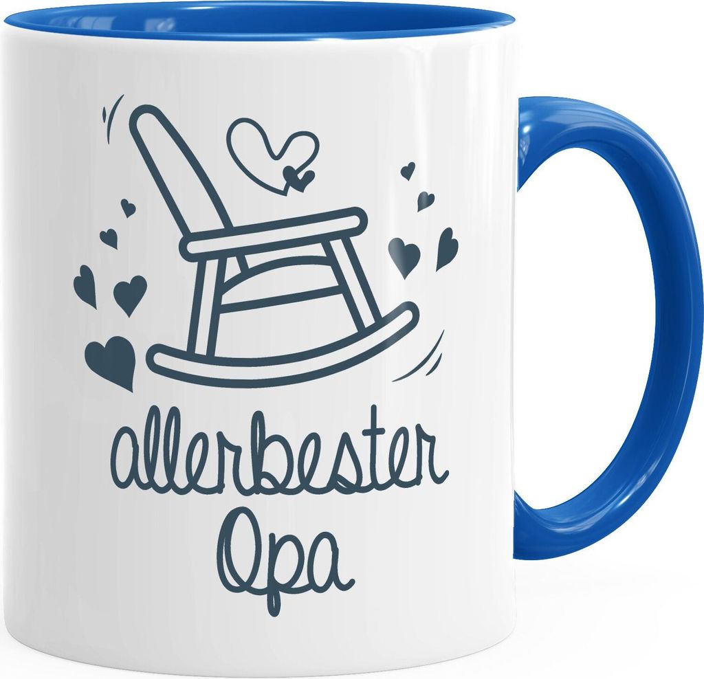 Kaffee-Tasse Allerbester Opa Geschenk-Tasse für Großvater Teetasse MoonWorks royal unisize