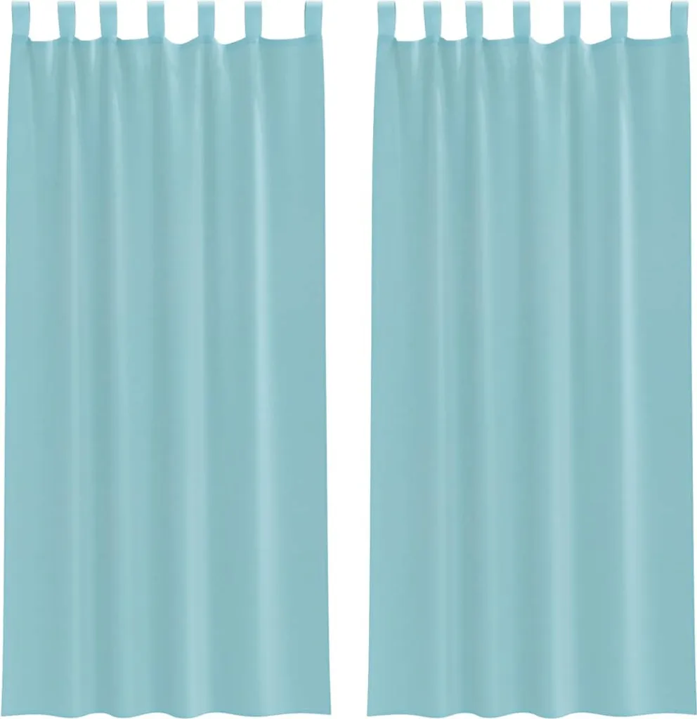 vidaXL Tende Voile Turchese 140x245 cm 2 pz | Arredo Soggiorno Moderno