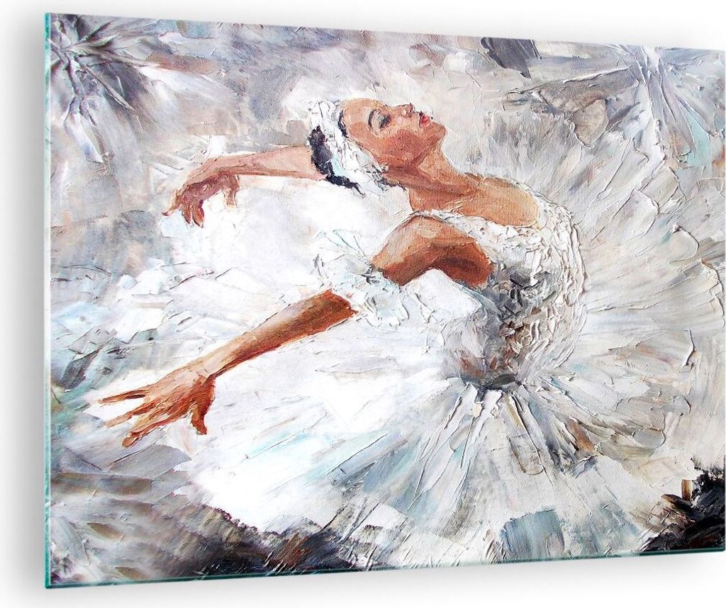 Bilder auf glas - Frau Tanz Ballett Körper - 70x50cm - Glasbilder - Wandbilder - Kunstdruck - zum Aufhängen bereit - Wanddekoration aus Glas - Gl...