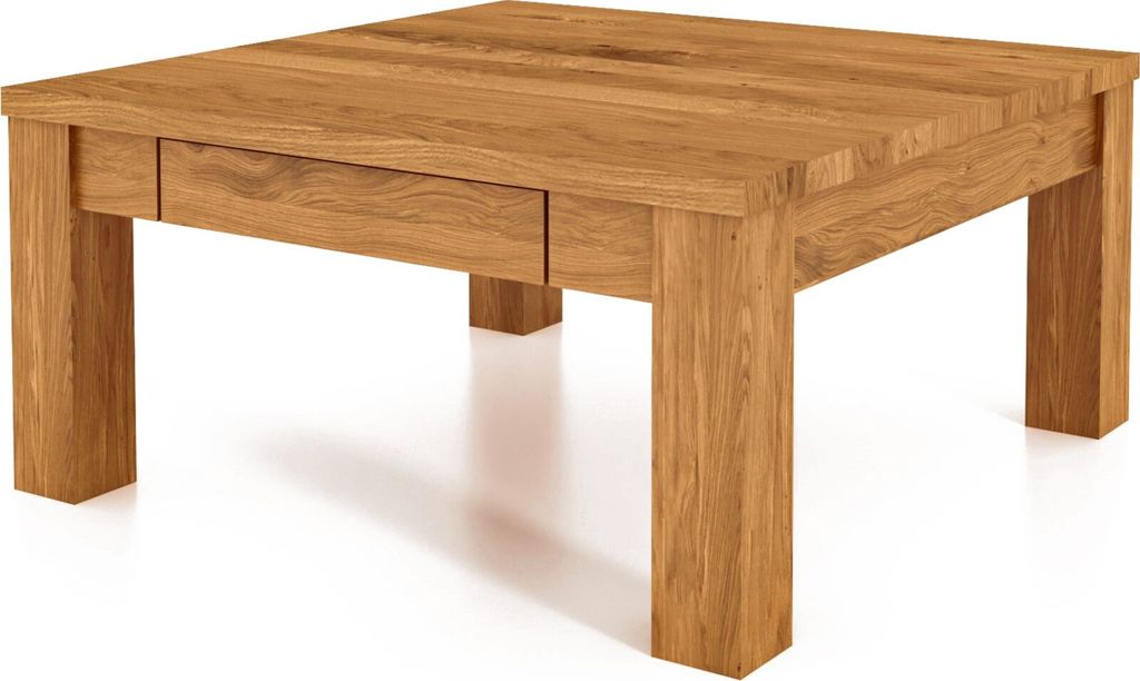 Couchtisch VENTO 70 x 110 aus Massivholz, Wildeiche Naturgeölt