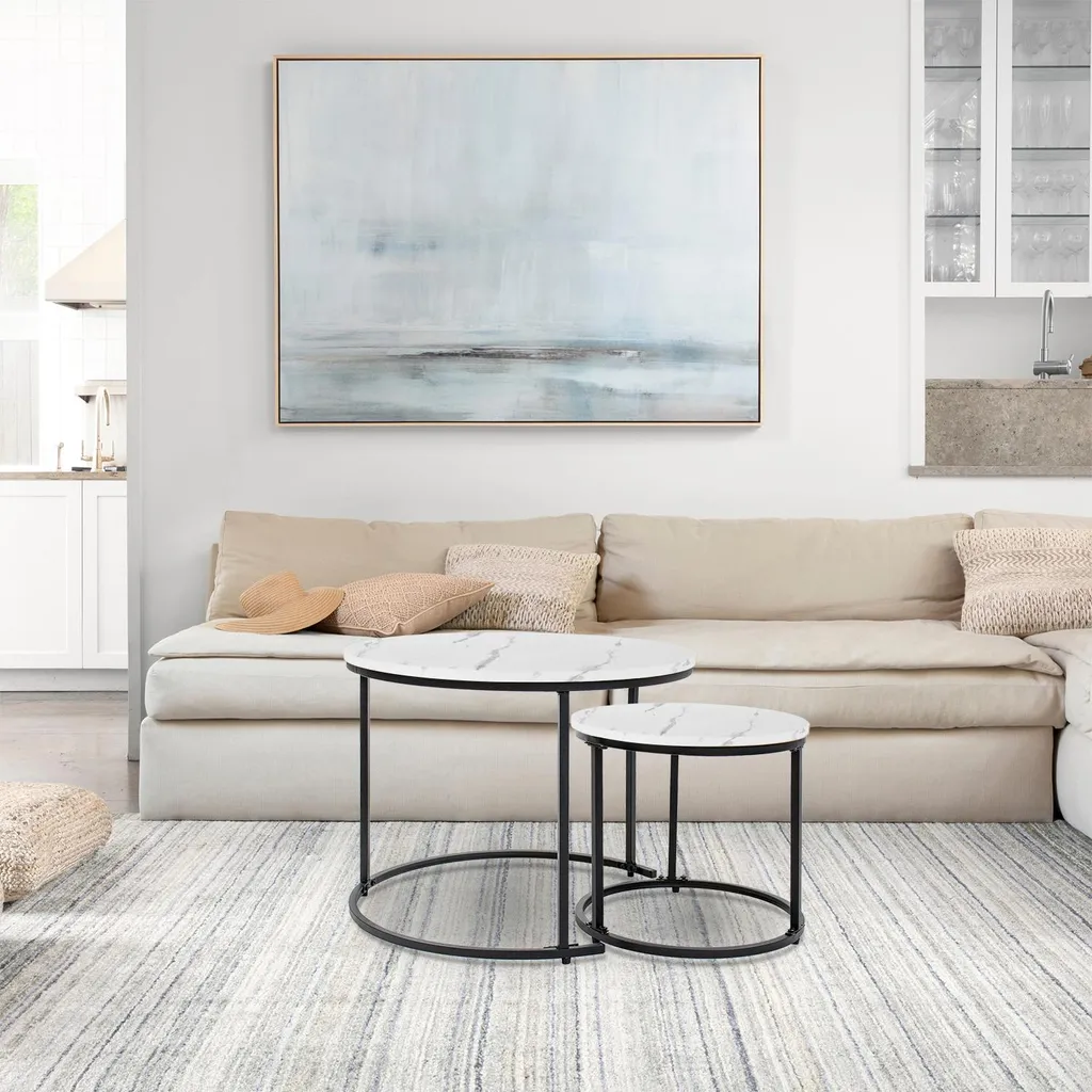 Tables basses gigognes pour petits espaces, solution salon industriel - 9