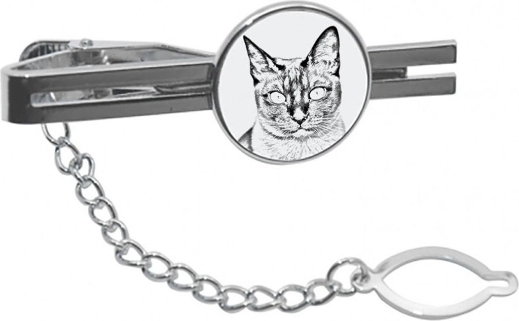 Tonkinese Katze - Krawattenklammer mit Katzenmotiv, personalisierter Krawattenclip, einzigartiges Geschenk für Männer von der Marke Art-Dog