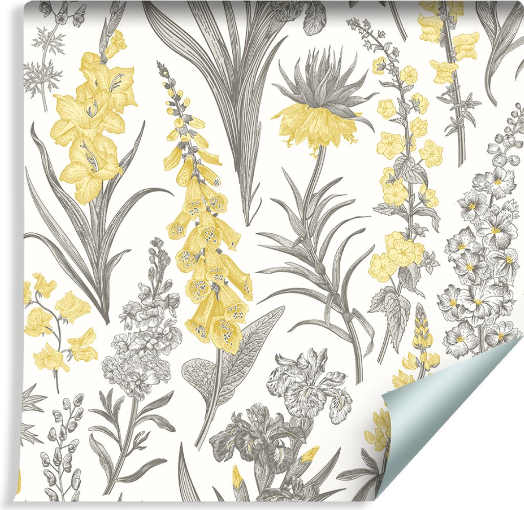 10m VLIES TAPETE Rolle Natur Schüne Vintage BLUMEN XXL