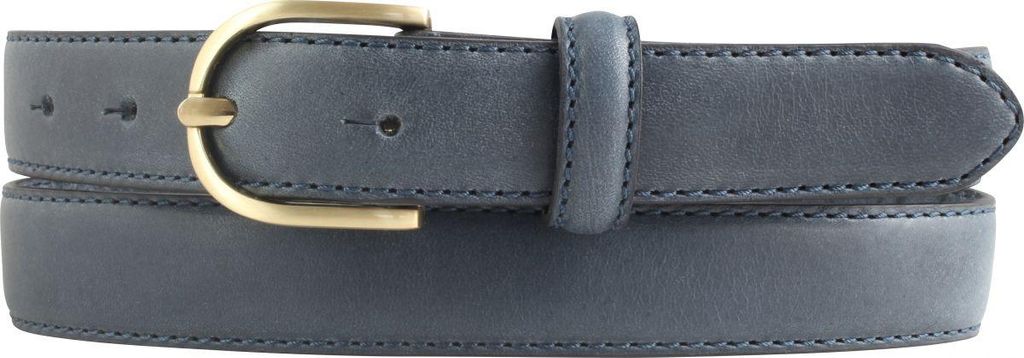 Damengürtel aus Vollrindleder bombiert 2,5 cm mit goldener Gürtelschnalle