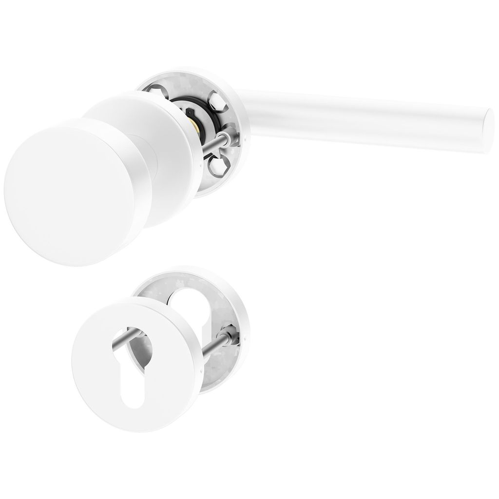 ERGO line Türdrücker mit Türknopf NINA Links, PZ Rosette, Produktbild 