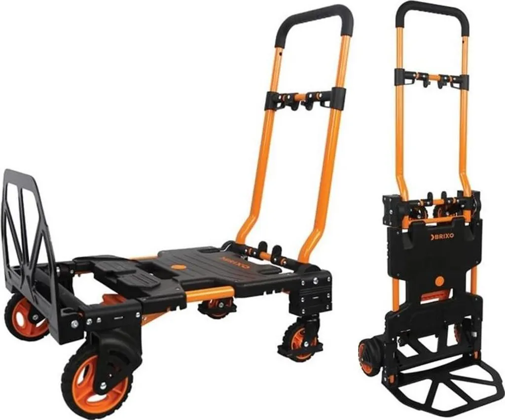 Diable de manutention pliable BRIXO - Chariot professionnel transformable
