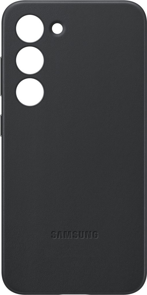 Original Samsung Leather Backcover (Galaxy S23) Black Produktbild 