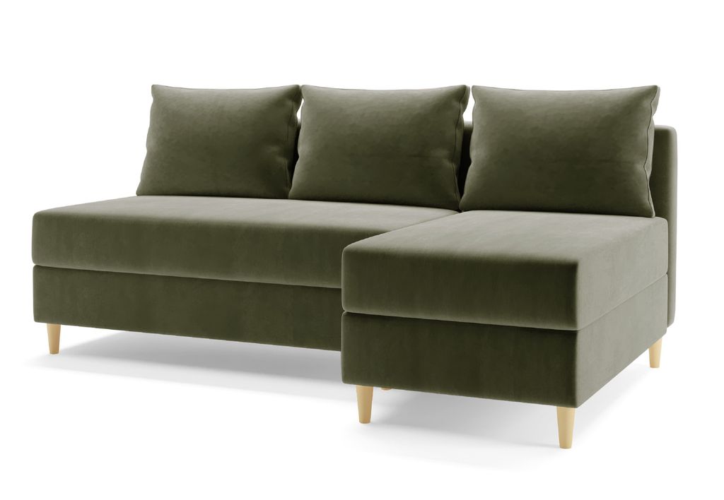 AX LIVING Ecksofa Klein Modern Farring 204 cm in Olivgrün – Komfort & Stil