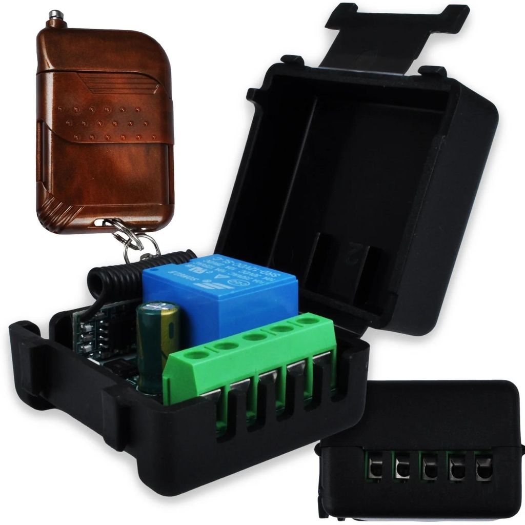 Funkschalter Fernschalter Funkschalter mit Fernbedienung 433 MHz 12V 24V 10A 1 Kanal Funkempfänger