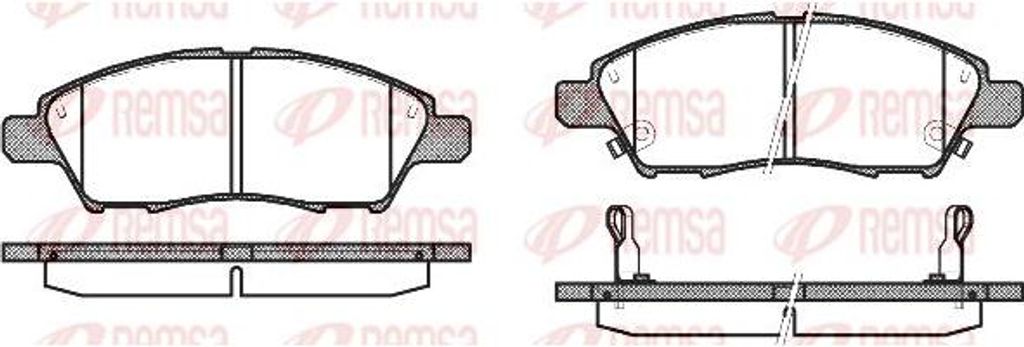 REMSA 1210.02 Bremsbelagsatz, Scheibenbremse OE D1060ED51AC107 kompatibel mit Tiida