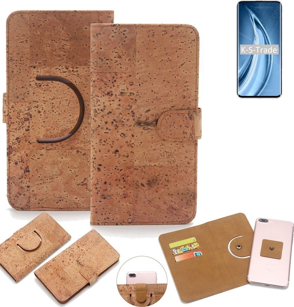 K-S-Trade Handy Hülle Schutz Hülle kompatibel mit Xiaomi Mi 10s Handyhülle Schutzhülle Korkhülle Kork-Hülle 1x
