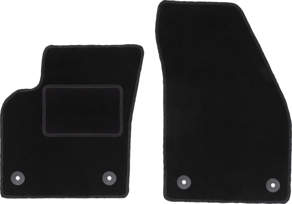 Wielganizator tappetini auto velours anteriori adatto per Volvo V50 (2004-2012, station wagon) neri, set 2 pz, con fissaggi