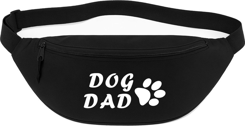 Huuraa Bauchtasche Dog Dad Tapse 2,5 Liter Black Polyester Crossbody Bag Geschenkidee
