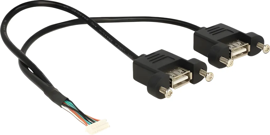 Cavo Interno Delock 84839 Pinheader 8Pin a Doppio USB 2.0 Femmina 25cm