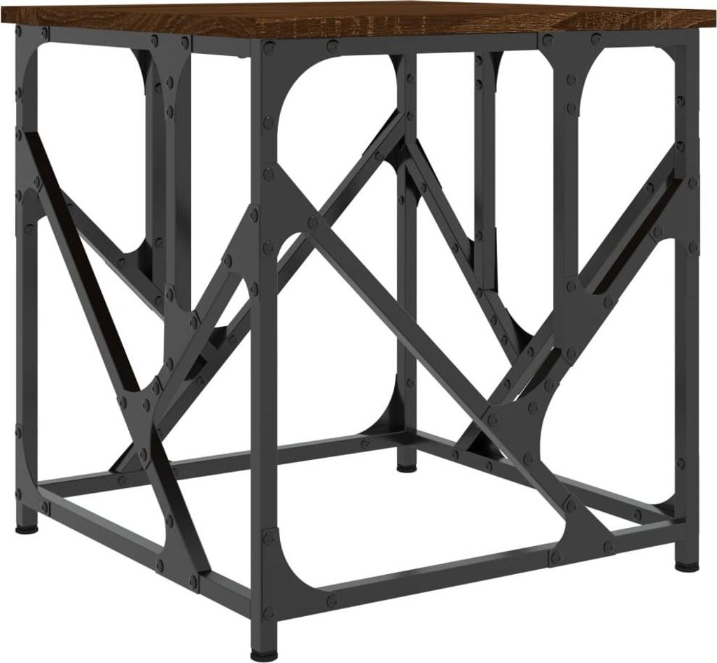 vidaXL Konferenčný stolík Brown Oak Optics 45x45x47,5 cm Obrázok produktu 