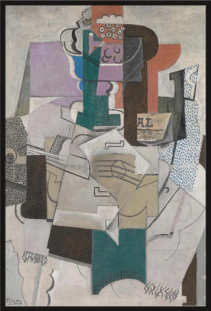 Affiche Picasso avec cadre plastique noir et vitre acrylique robuste