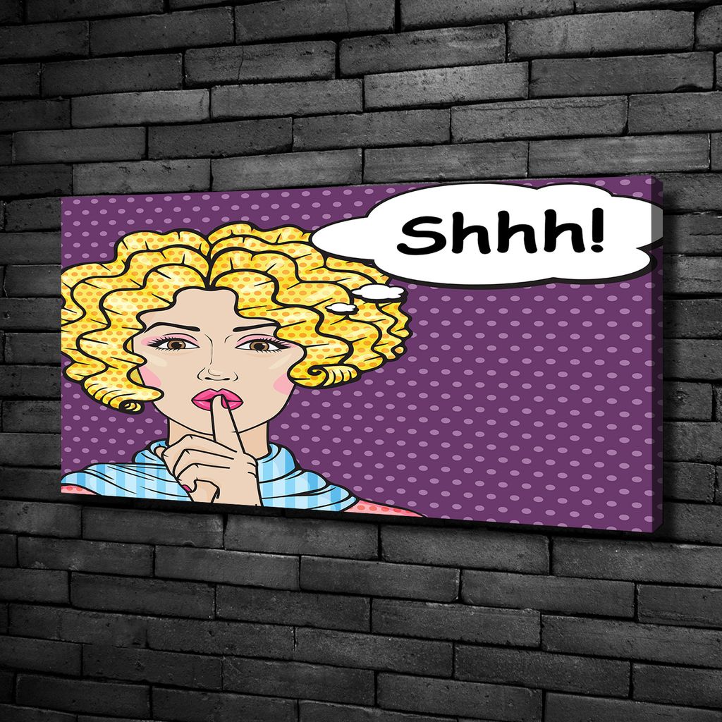 Tulup Leinwandbild -100x50 cm - Wandkunst - Drucke auf Leinwand - Leinwanddruck - Kunst: modern & klassisch - Mehrfarbig - Comic Frau