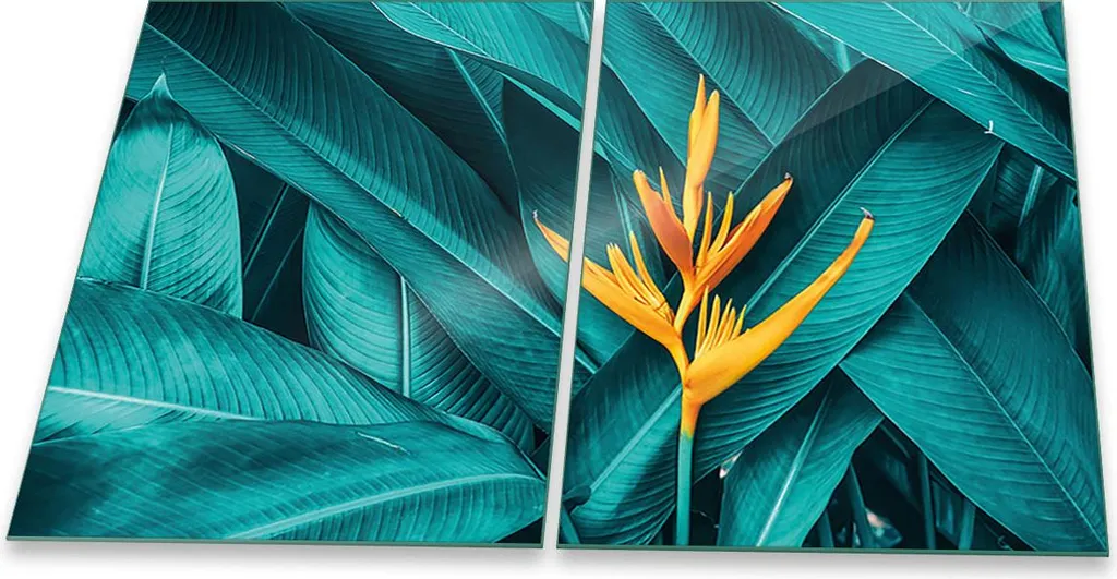 Piastre di copertura per fornelli Ceran splashback vetro universale 2 pezzi 2x40x52 fogli verde