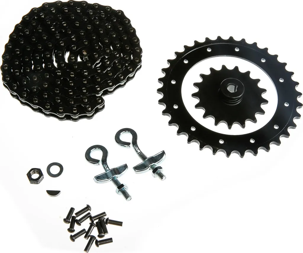 Kit chaîne KR50 avec pignon 17 dents et tendeur Ø10 - Pièces d'origine