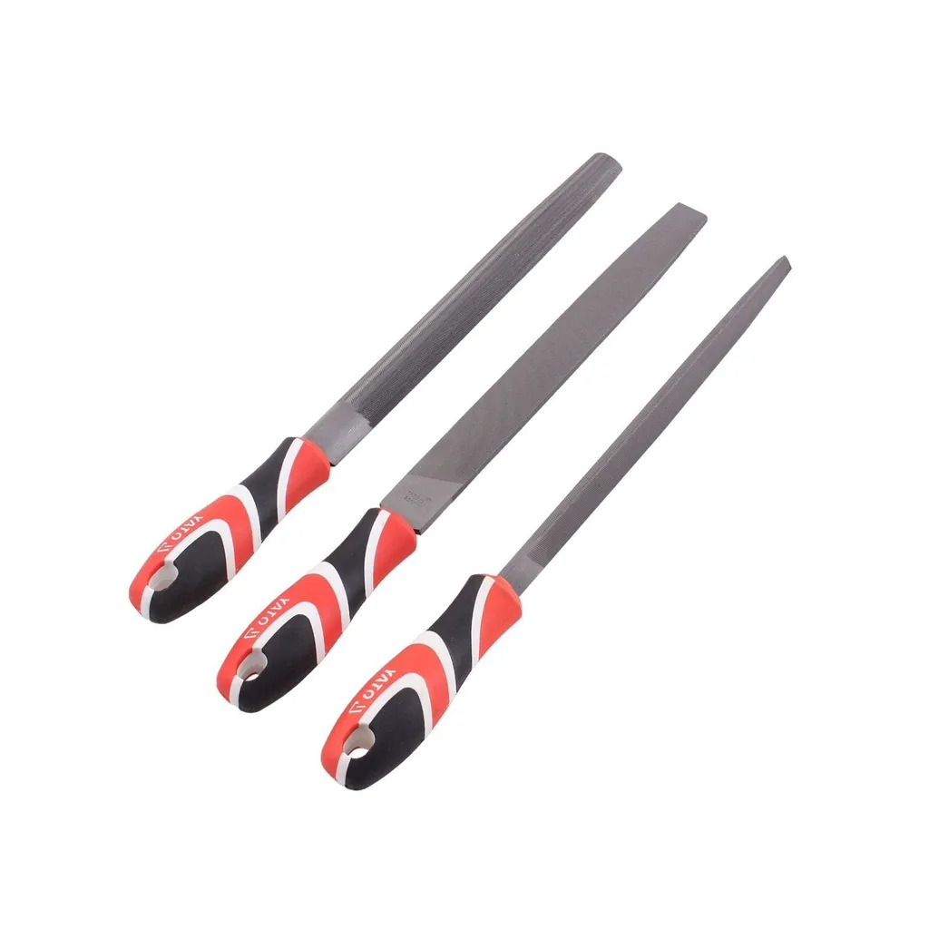 Set di Lime da Fabbro 250 mm 3 Pezzi - Acciaio al Carbonio per Officina