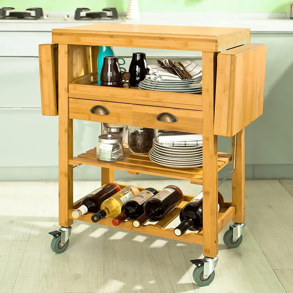 Chariot de Service Extensible pour Cuisine - Plan de Travail Supplémentaire - 2