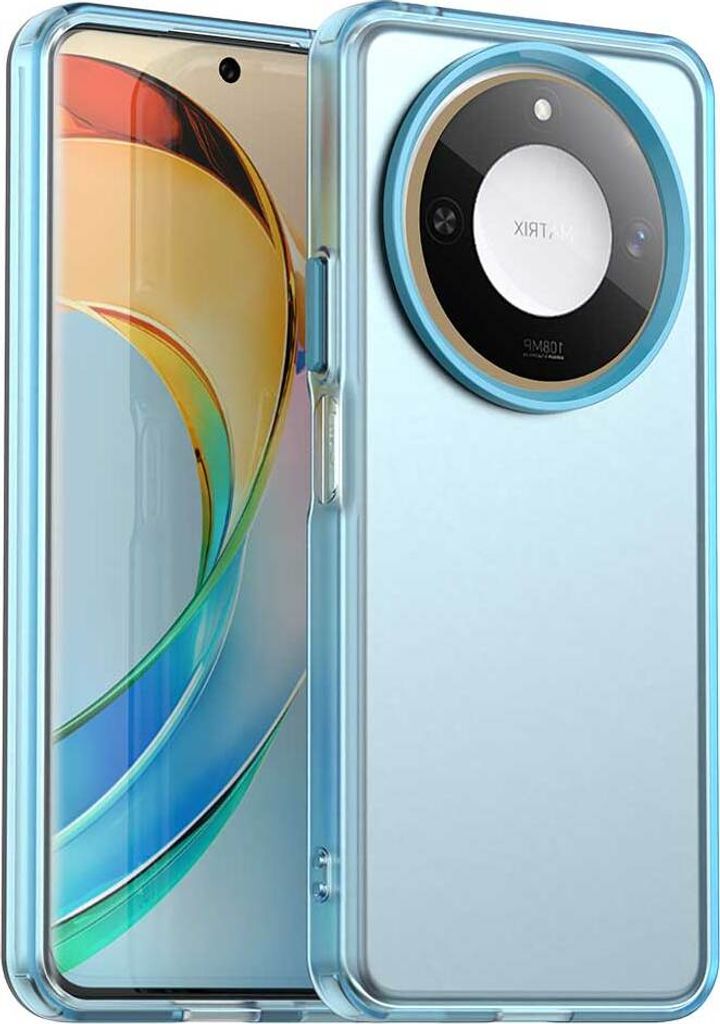 Handyhülle für Honor X60 Schlank Durchscheinend Matt Stoßfest Schutzhülle Blau