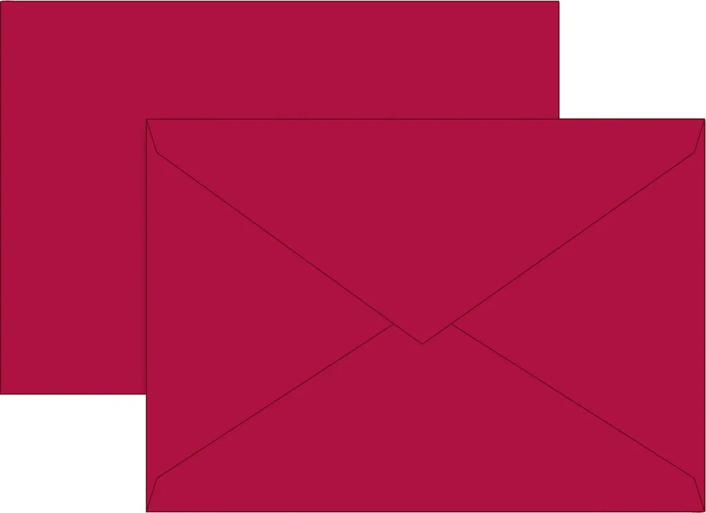 Enveloppe Doublée Rouge BRUNNEN 105125224 Format C6 Papier Blanc x5
