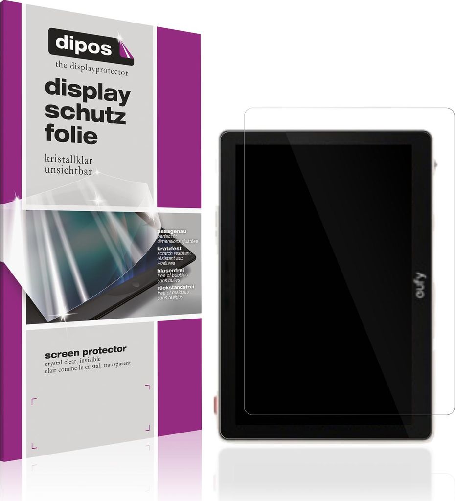2x Schutzfolie für Eufy Smartdisplay E10 klar Displayschutzfolie Folie Display Schutz dipos