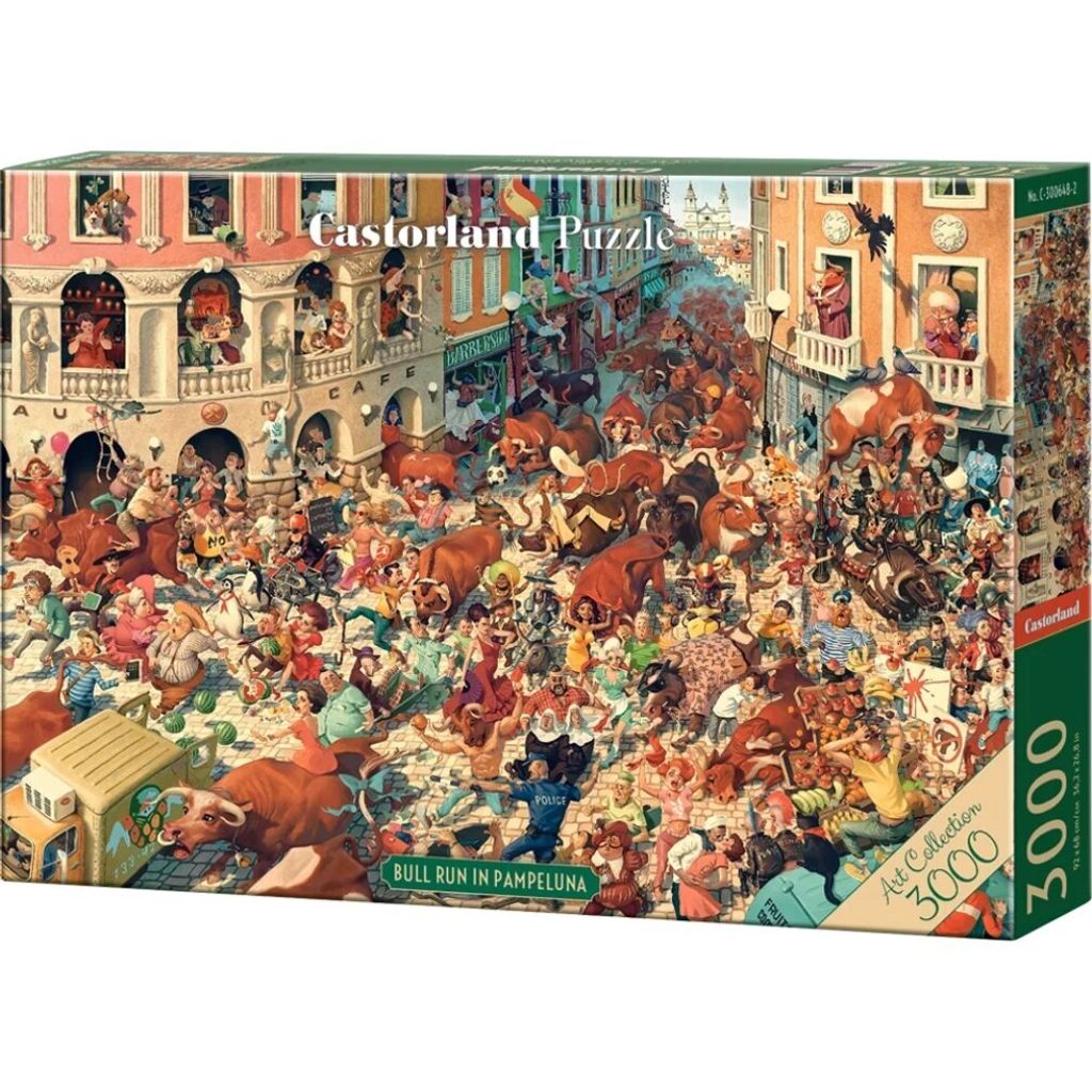 CASTORLAND Puzzle Art Collection: Der Stierlauf in Pamplona Produktbild 