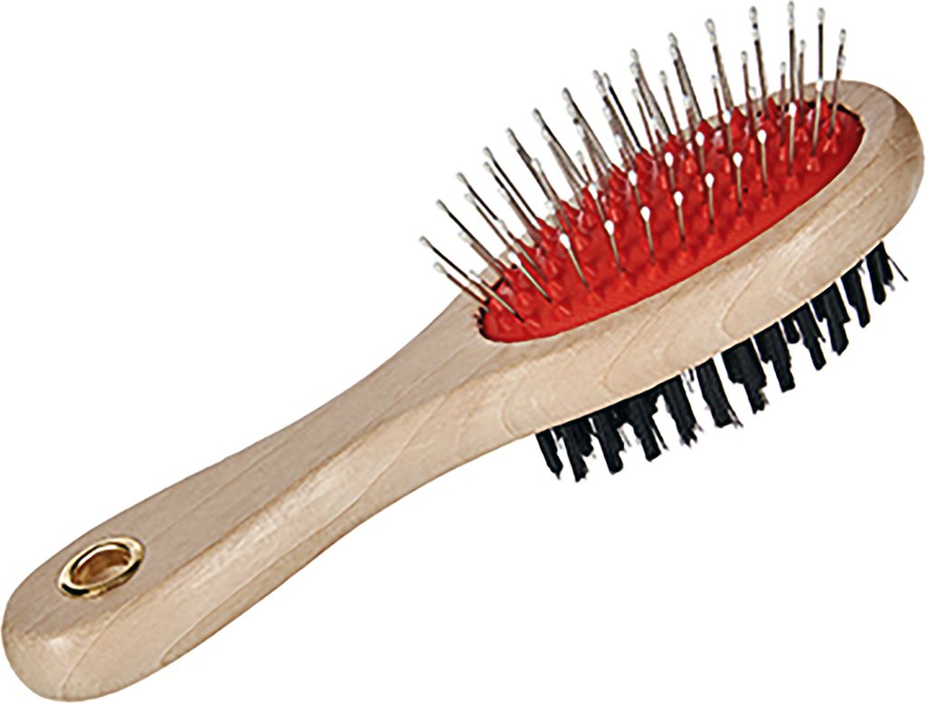 FELLBÜRSTE Doppelseitige Holz Katzenbürste Hundebürste Fellpflege Tierbürste Bürste Tierkamm Kamm Katze Hund 16