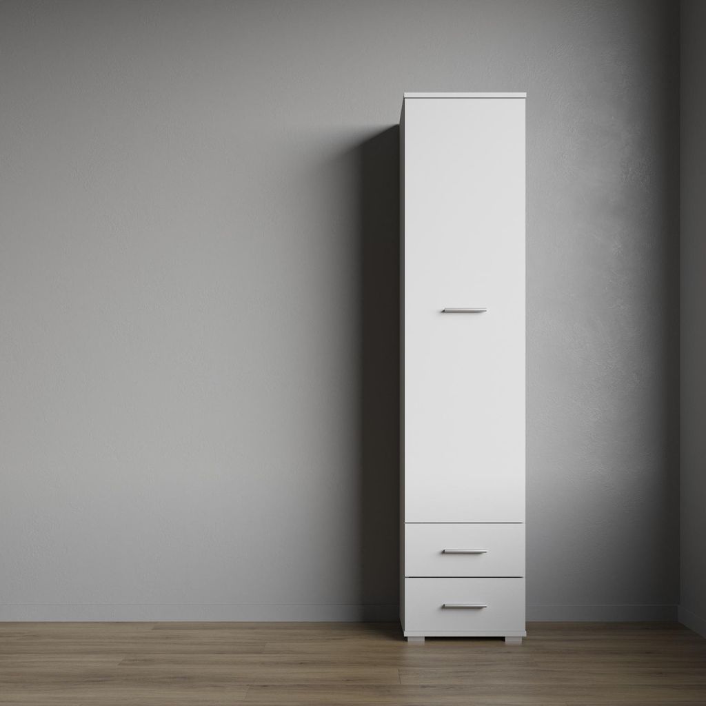 Schrank FAUSKE - 2 Schubladen - Weiß - Breite 40 cm, Höhe Produktbild 