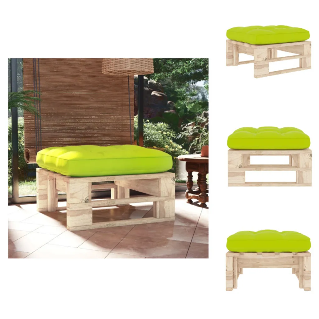Sgabello Pallet Legno Pino Impregnato vidaXL - Seduta Giardino Componibile