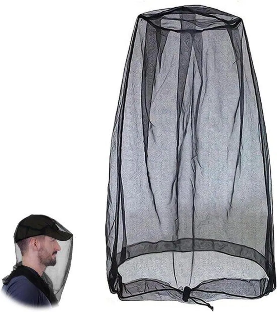 Lot de 2 moustiquaires de tête pour protection visage en plein air