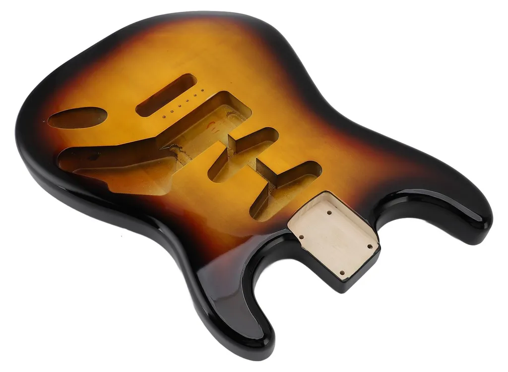 Corps guitare peuplier finition Sunburst 3 tons avec défonce type HSH - 9