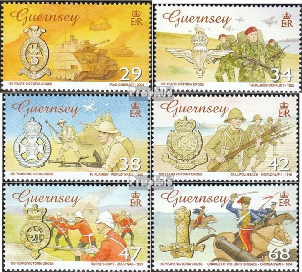 Briefmarken GB - Guernsey 2006 Mi 1069-1074 (kompl.Ausg.) postfrisch Victoriakreuz