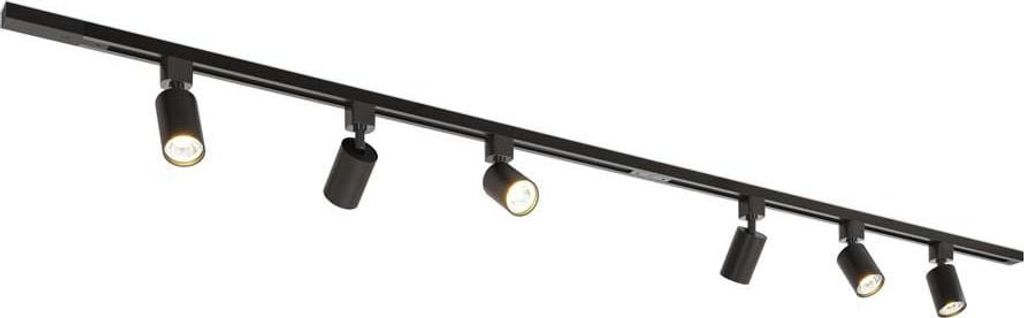 hoftronic LED Schienensystem 2x1m 6 Strahler IP20 Schwarz